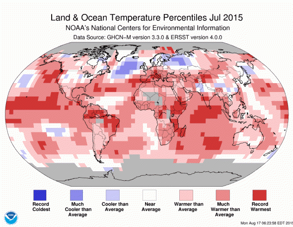 2015 گرم ترین سال در تاریخ دنیا
